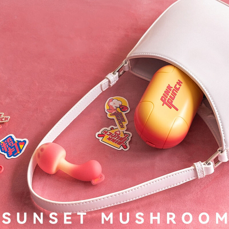 Pink Punch Sunset Mushroom female vibe for beginner, in the bag